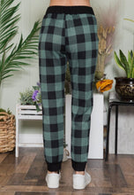 Load image into Gallery viewer, Green Plaid Joggers