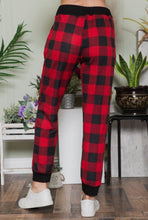 Load image into Gallery viewer, Red Plaid Joggers