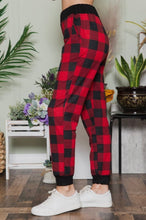 Load image into Gallery viewer, Red Plaid Joggers