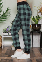 Load image into Gallery viewer, Green Plaid Joggers