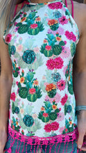 Load image into Gallery viewer, Pink Cactus Halter Top