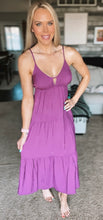 Load image into Gallery viewer, Plum Sweetheart Midi Dress