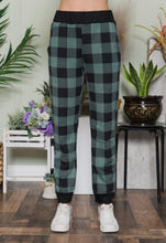 Load image into Gallery viewer, Green Plaid Joggers