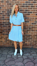 Load image into Gallery viewer, Chambray Tiered Dress