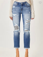 Load image into Gallery viewer, Sequin Patch Jeans