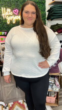 Load image into Gallery viewer, Curvy Textured Ivory Sweater