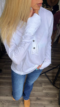 Load image into Gallery viewer, White Button Closure Long Sleeve Top