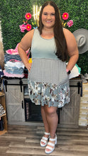 Load image into Gallery viewer, Blue Grey Floral Dress (Standard & Curvy)