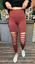 Load image into Gallery viewer, Rust Laser Cut Leggings