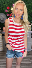 Load image into Gallery viewer, Open back American Flag Top