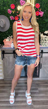 Load image into Gallery viewer, Open back American Flag Top