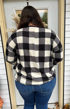 Load image into Gallery viewer, Black and White Plaid Top