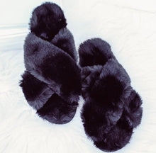 Load image into Gallery viewer, Fuzzy Crisscross Slippers
