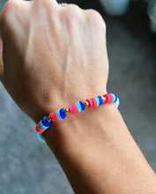 Load image into Gallery viewer, Two Sided Multi Color Clay Bead Bracelet