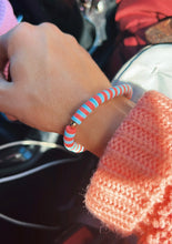 Load image into Gallery viewer, Mint + Coral Clay Bead Bracelet