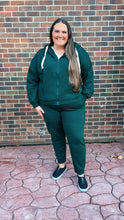 Load image into Gallery viewer, Curvy Hunter Green Jogger Set