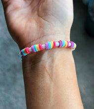 Load image into Gallery viewer, Two Sided Multi Color Clay Bead Bracelet