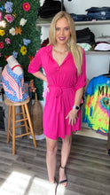 Load image into Gallery viewer, Fuchsia Collared Dress