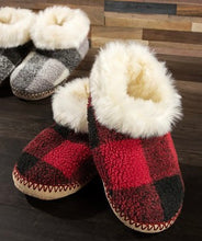Load image into Gallery viewer, Plaid Fur Slippers