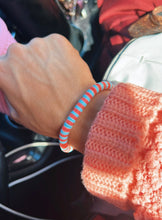 Load image into Gallery viewer, Mint + Coral Clay Bead Bracelet