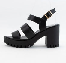 Load image into Gallery viewer, Black Chunky Platform Sandals