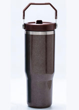 Load image into Gallery viewer, Sparkle 30oz Stainless Steel Flip Straw Tumbler
