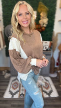 Load image into Gallery viewer, Mocha Cable Knit Texture Top
