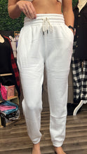 Load image into Gallery viewer, White Fleece Joggers
