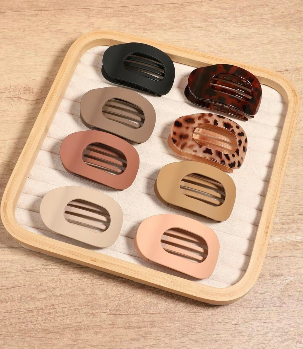 Flat Hair Claw Clips