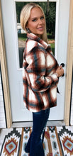 Load image into Gallery viewer, Rust Plaid Shacket
