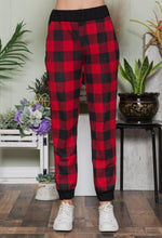 Load image into Gallery viewer, Red Plaid Joggers
