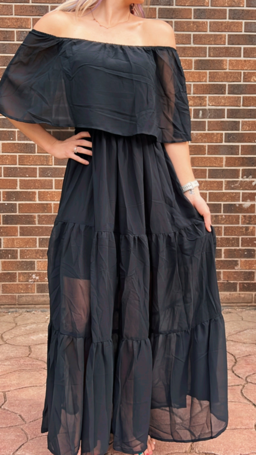 Black Breezy Maxi Dress