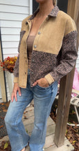 Load image into Gallery viewer, Leopard Denim Jacket
