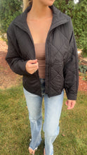Load image into Gallery viewer, Quilted Black Puffer Jacket
