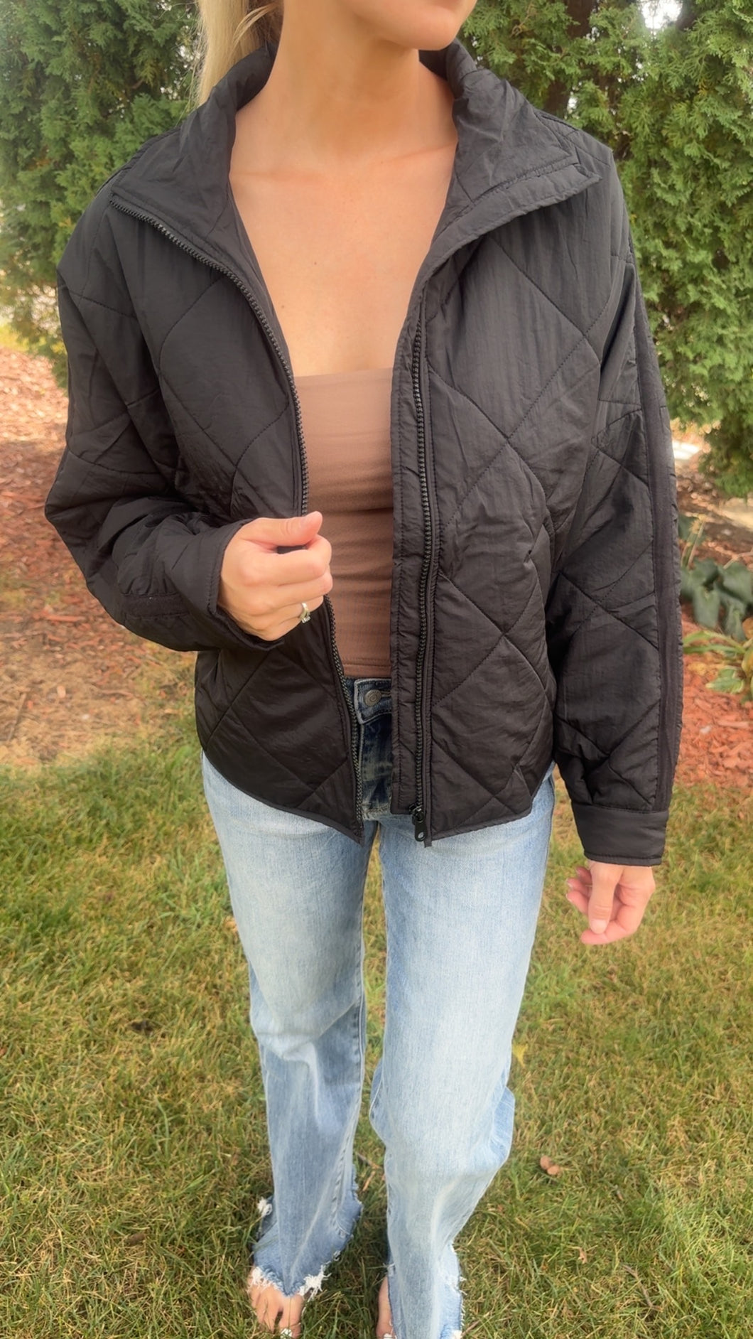Quilted Black Puffer Jacket