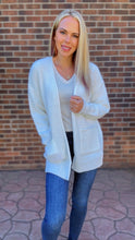 Load image into Gallery viewer, White Waffle Knit Cardigan (Standard &amp; Curvy)
