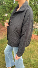 Load image into Gallery viewer, Quilted Black Puffer Jacket
