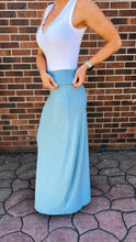 Load image into Gallery viewer, Blue Grey Maxi Skirt
