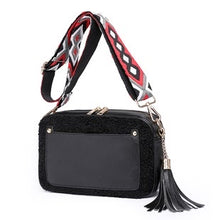 Load image into Gallery viewer, Sherpa Crossbody with Chevron strap
