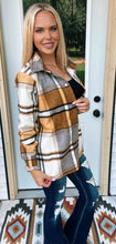 Load image into Gallery viewer, Mustard Plaid Shacket
