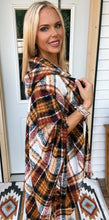 Load image into Gallery viewer, Cardinal and Gold Ruana Sweater Poncho
