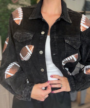Load image into Gallery viewer, Corduroy Sequin Football Jacket

