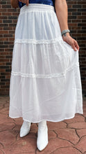 Load image into Gallery viewer, White Long Chiffon Skirt
