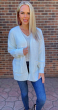 Load image into Gallery viewer, White Waffle Knit Cardigan (Standard &amp; Curvy)
