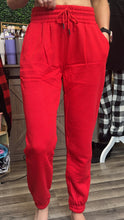 Load image into Gallery viewer, Red Fleece Joggers
