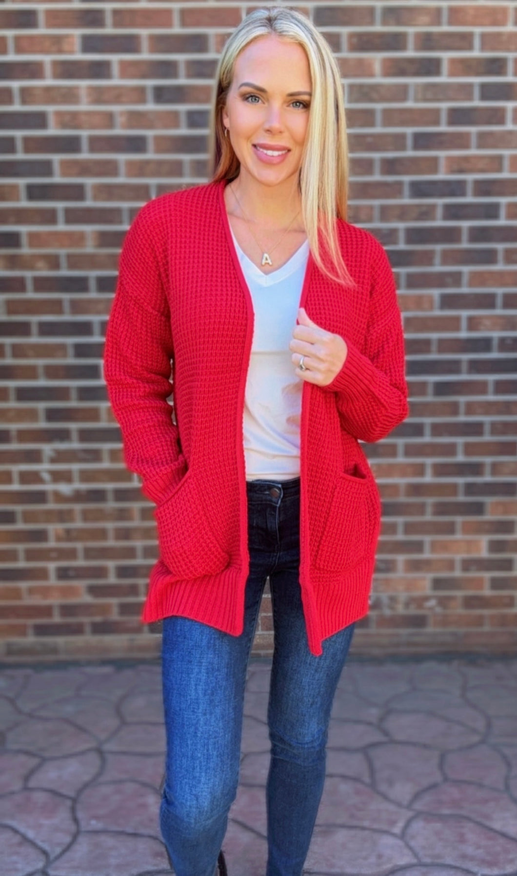 Ruby Waffle Knit Cardigan (Standard & Curvy)