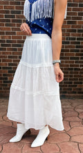 Load image into Gallery viewer, White Long Chiffon Skirt
