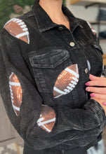 Load image into Gallery viewer, Corduroy Sequin Football Jacket
