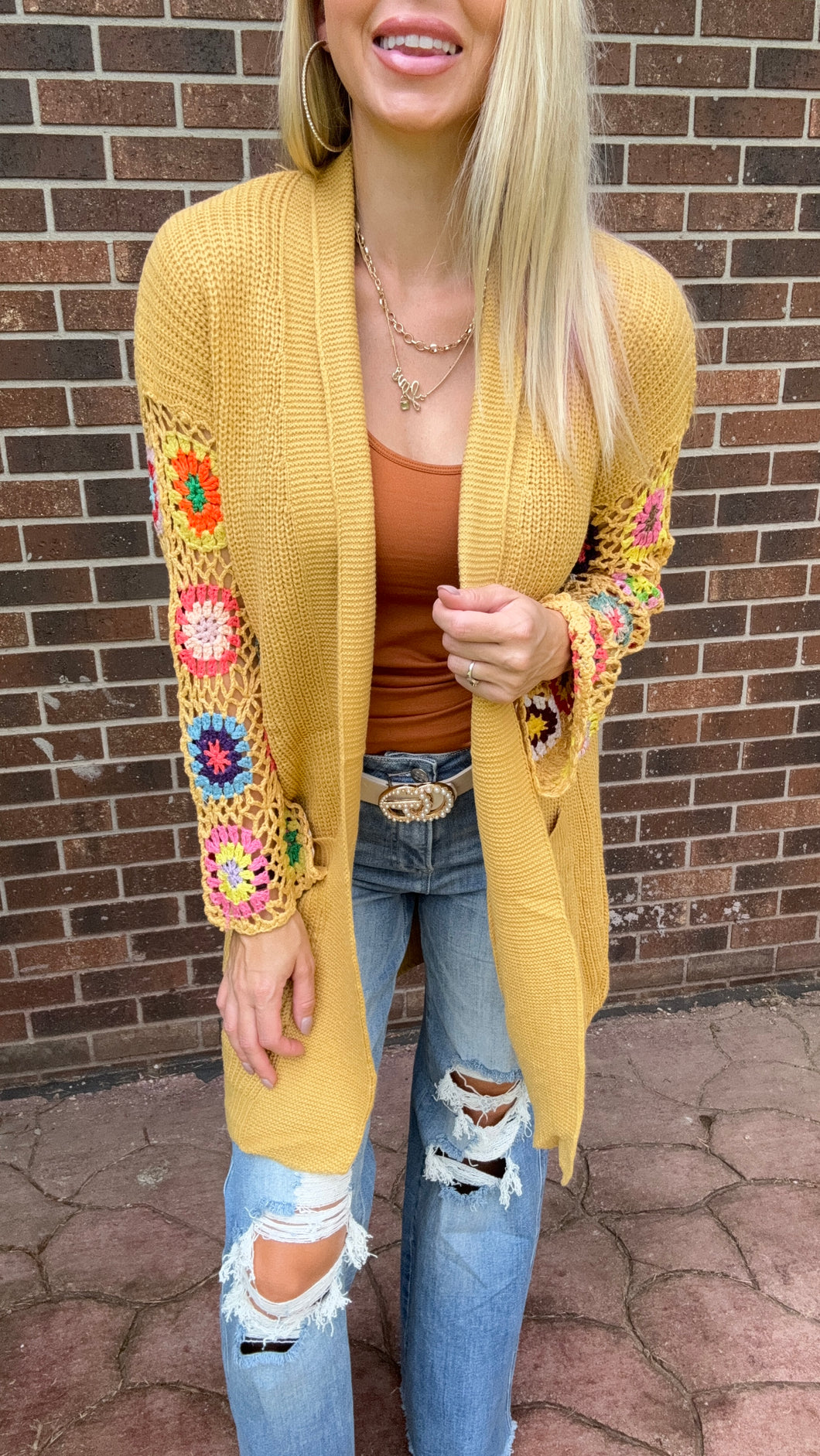 Crochet Sleeve Cardigan