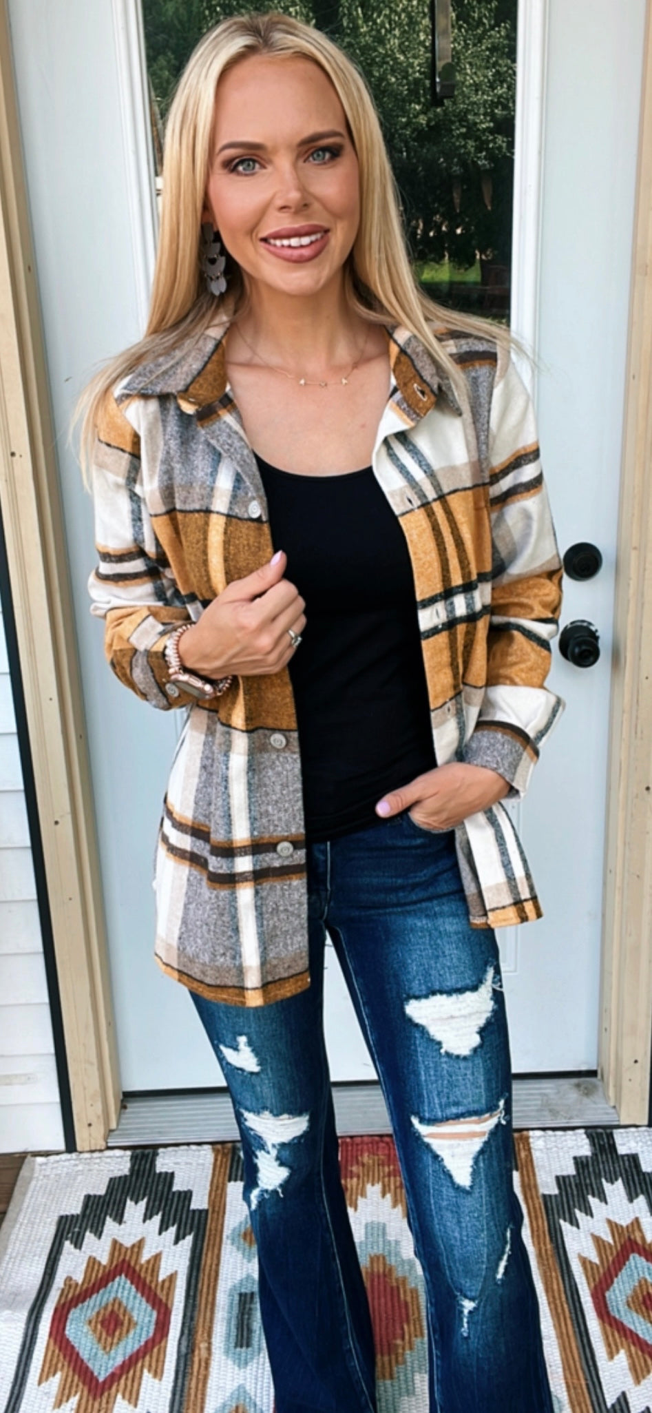 Mustard Plaid Shacket